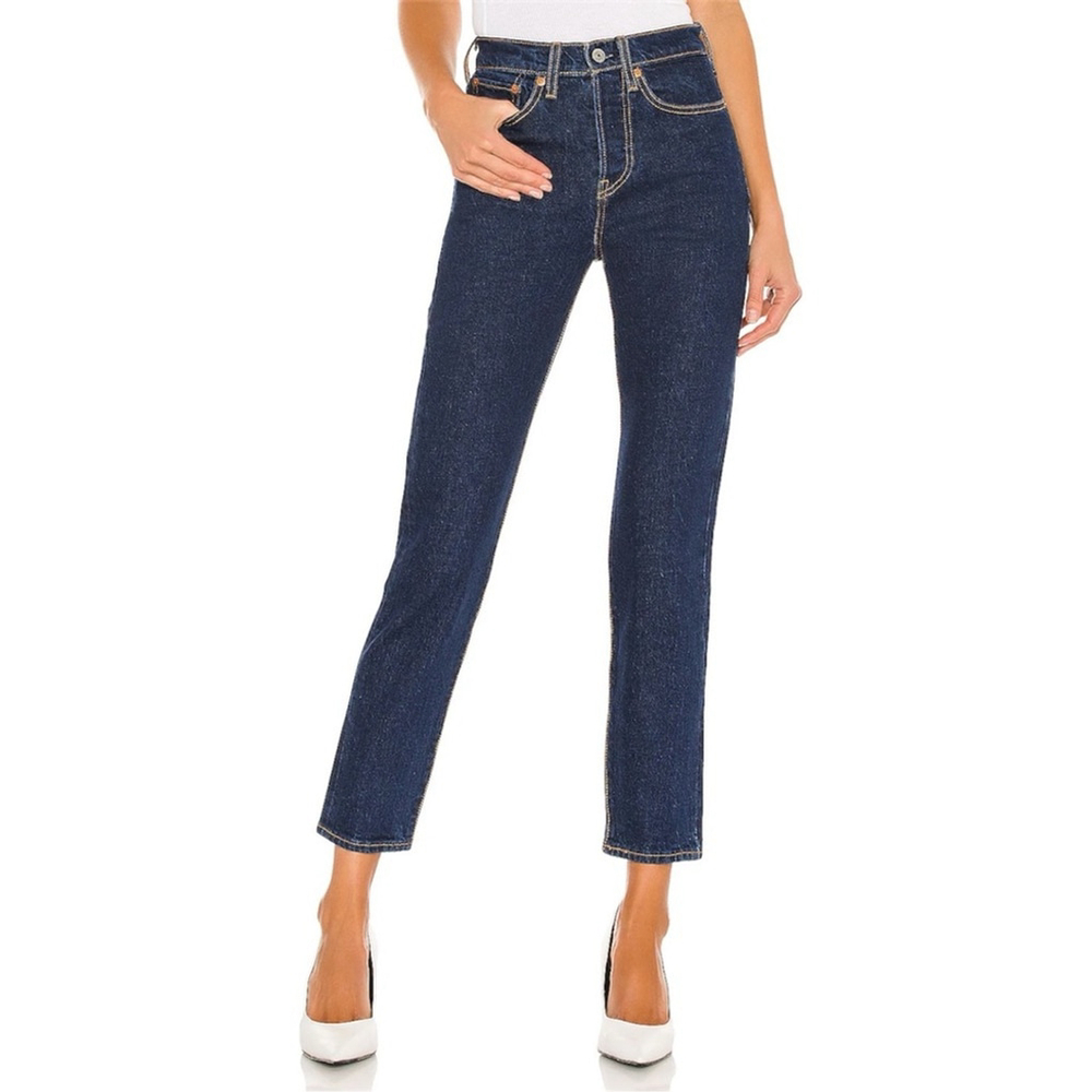 LEVI’S WEDGIE ICON SLIM JEANS IN DARK BLUE SIZE 26